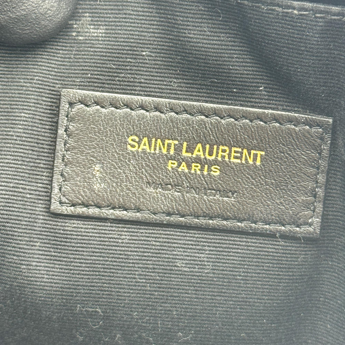 Saint Laurent Monogram Matelassé Tablet Clutch Black Gold Hardware