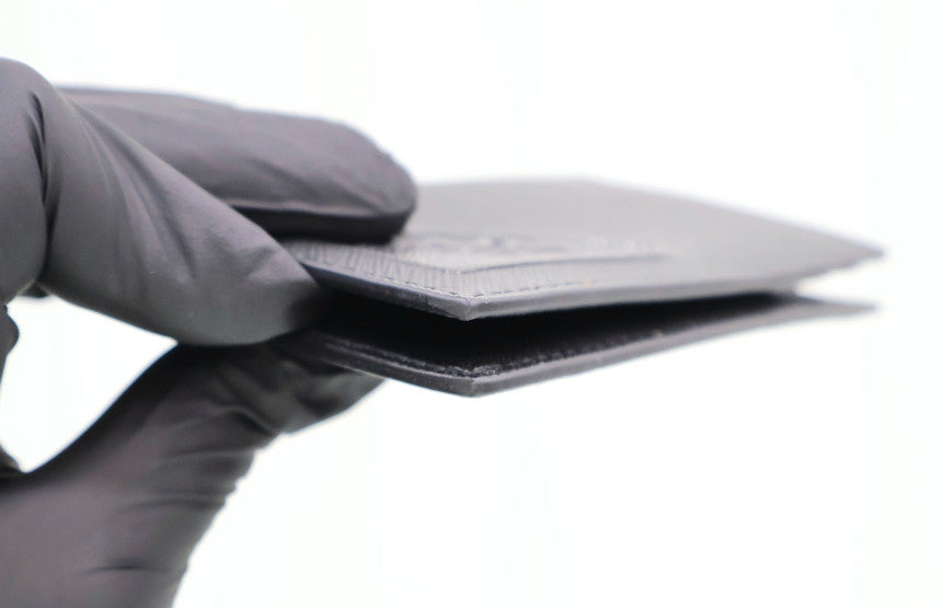 Saffiano Leather Embossed Triangle Logo Card Wallet 2MC101