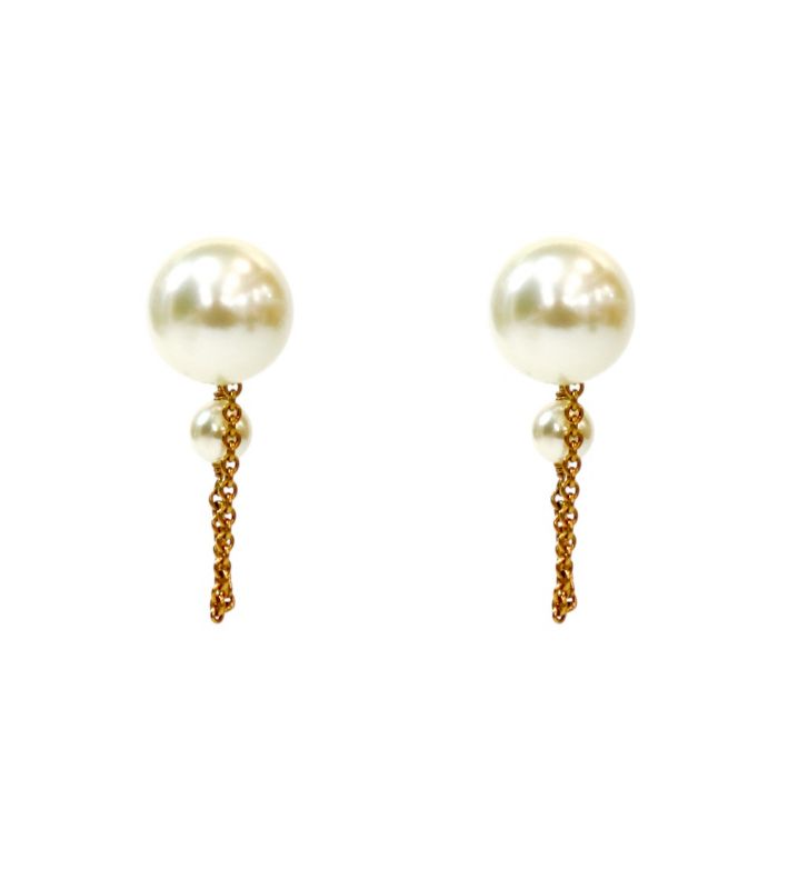 Dior CD Pearl Tribal Earrings