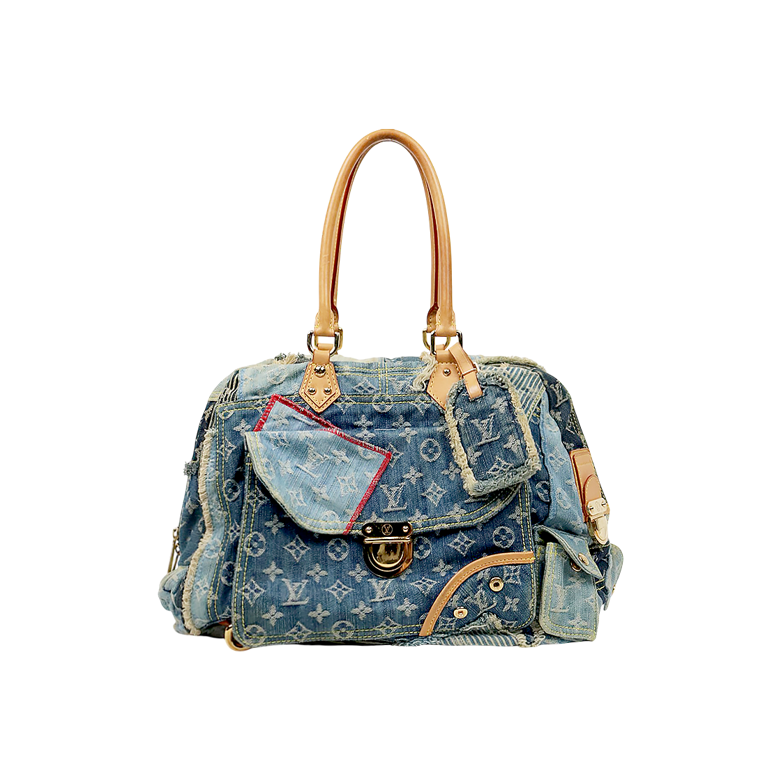 Louis Vuitton Denim Patchwork Shoulder Bag