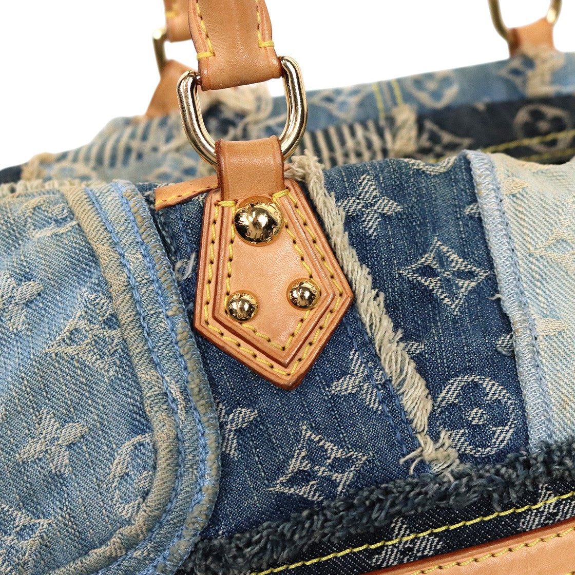 Louis Vuitton Denim Patchwork Shoulder Bag