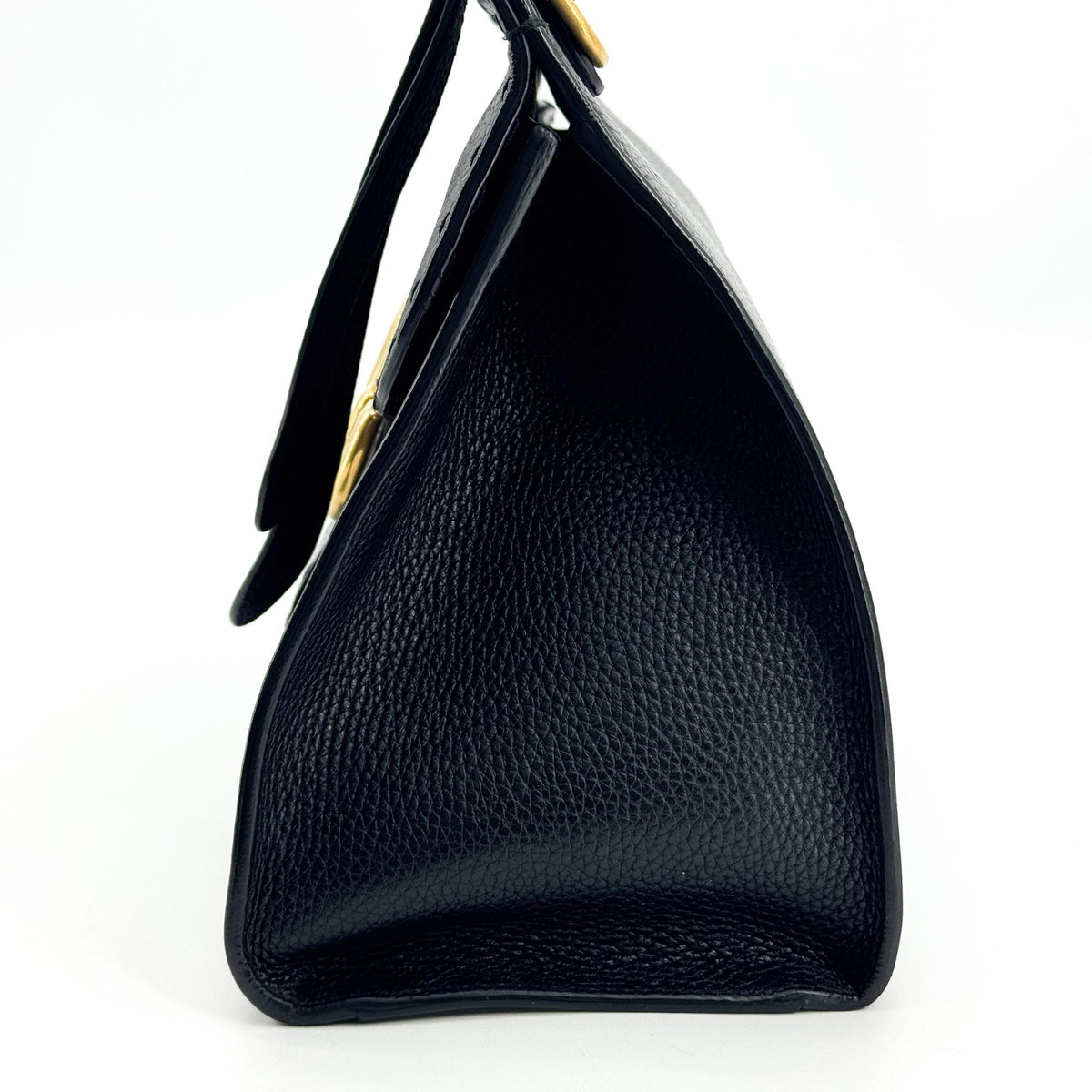 Gucci Small Double G Leather Top Handle Bag Black