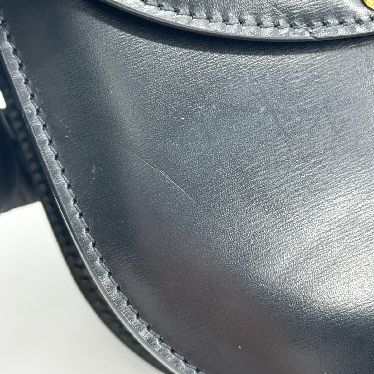 Celine Tin Triomphe Bag Shiny Calfskin Black