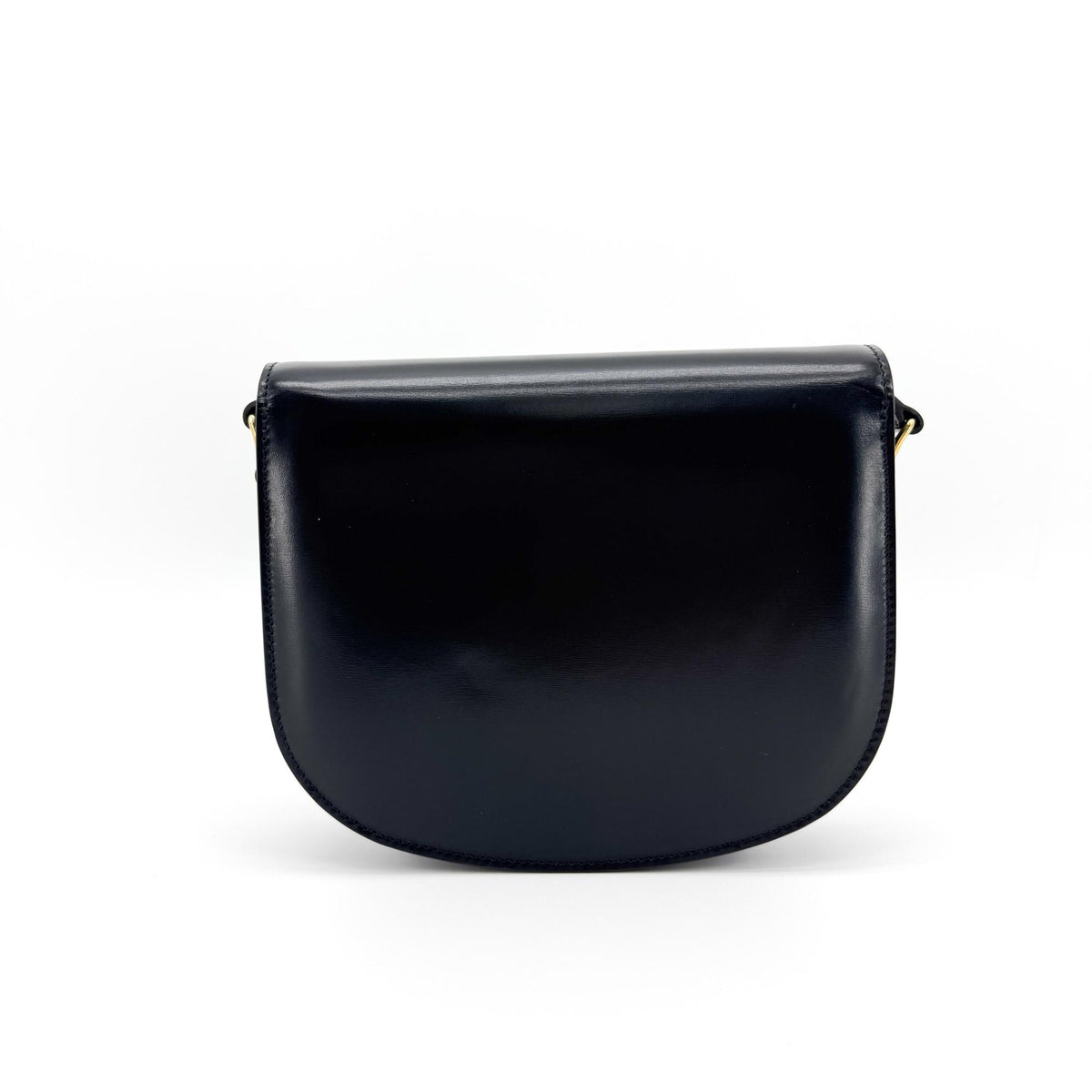 Celine Tin Triomphe Bag Shiny Calfskin Black