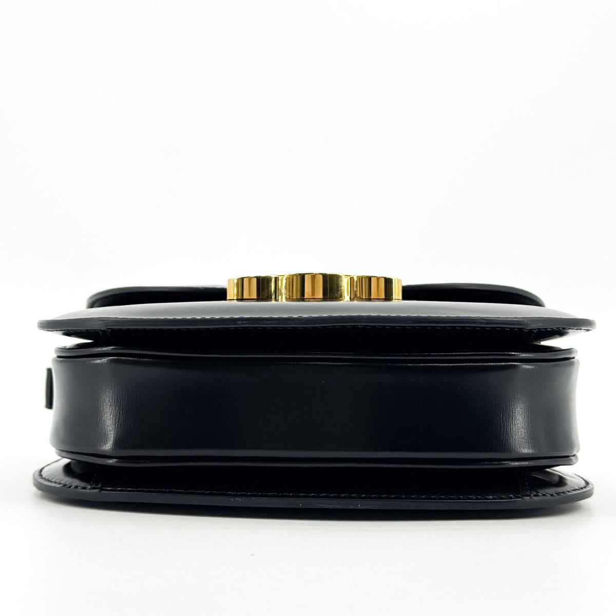 Celine Tin Triomphe Bag Shiny Calfskin Black