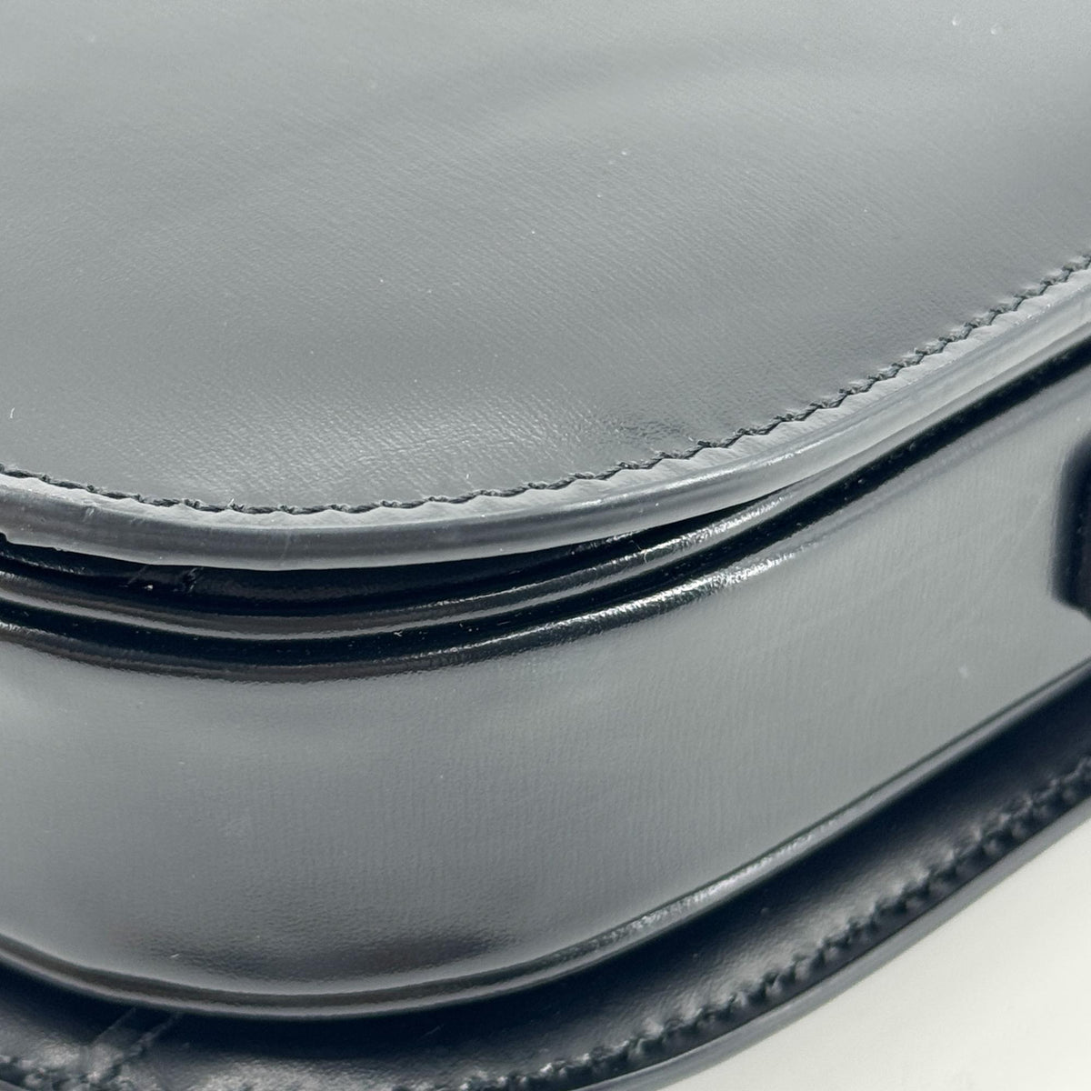 Celine Tin Triomphe Bag Shiny Calfskin Black