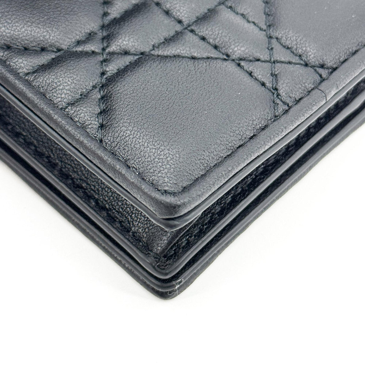 Dior Lady Dior Lotus Wallet Black Lambskin