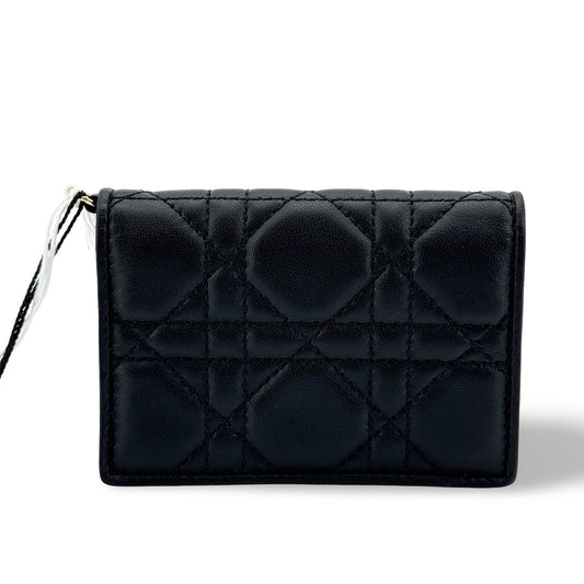 Dior Lady Dior Lotus Wallet Black Lambskin