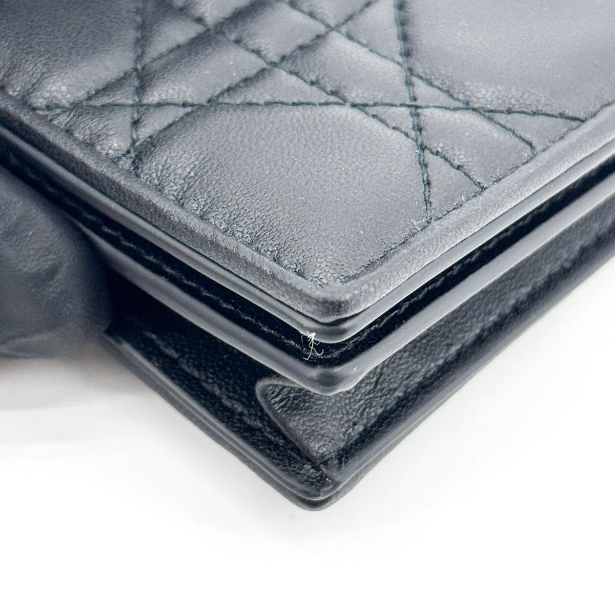 Dior Lady Dior Lotus Wallet Black Lambskin