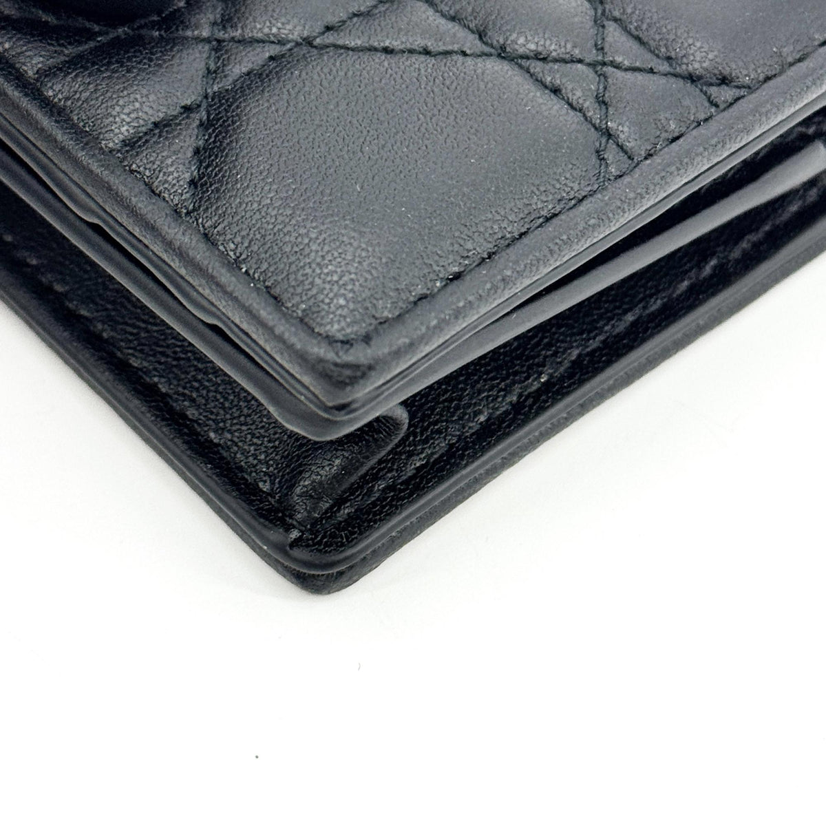 Dior Lady Dior Lotus Wallet Black Lambskin