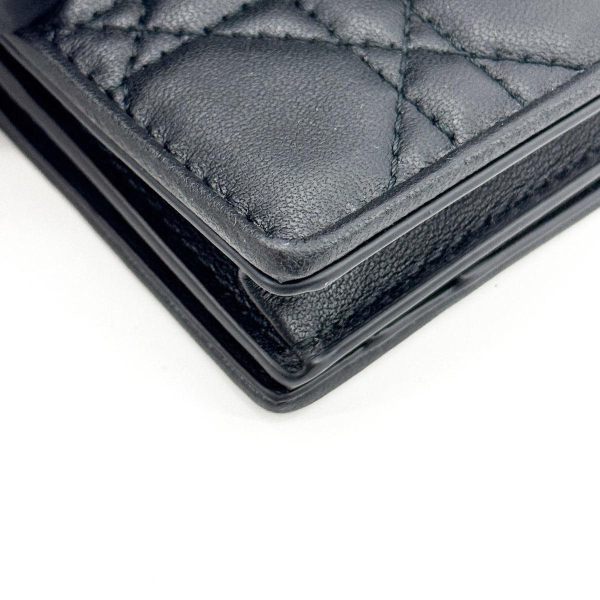 Dior Lady Dior Lotus Wallet Black Lambskin