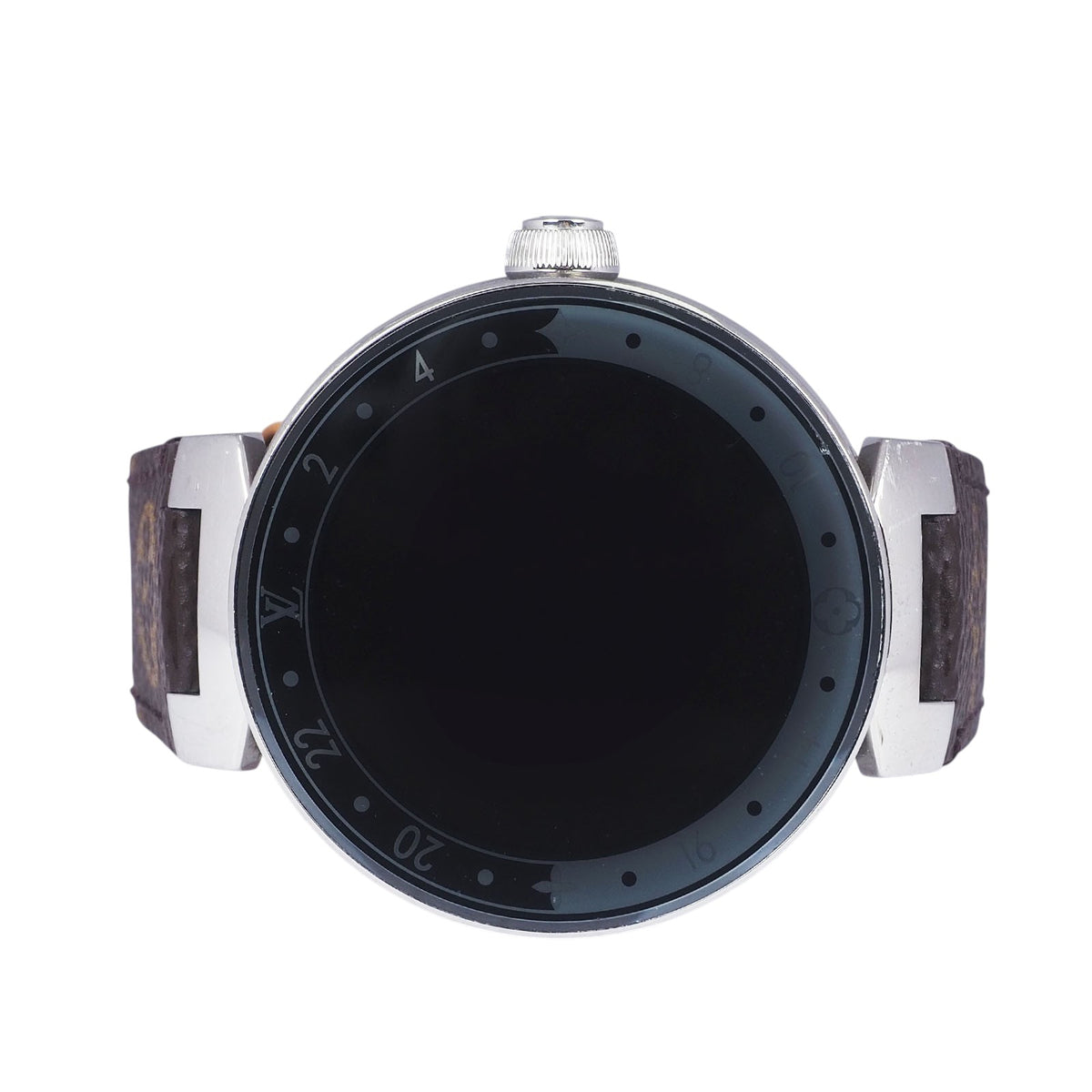 Louis Vuitton QA050 Tambour Horizon Smartwatch Leather Band Watch