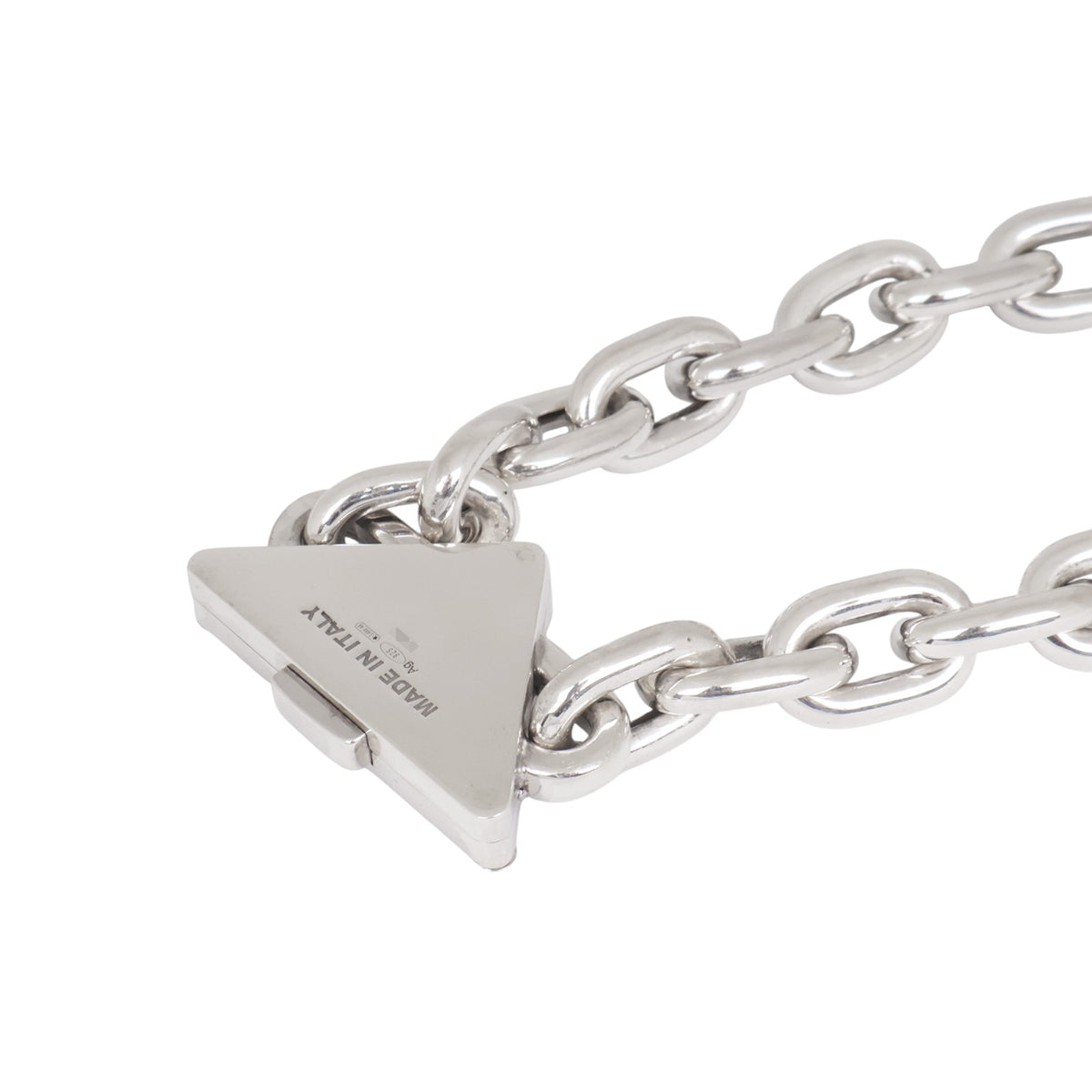 Prada 1JC802 Silver Symbol Necklace