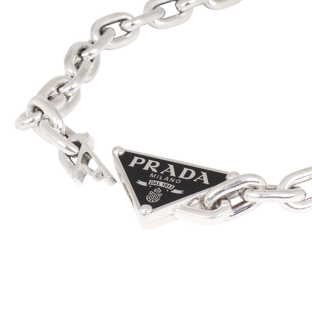 Prada 1JC802 Silver Symbol Necklace