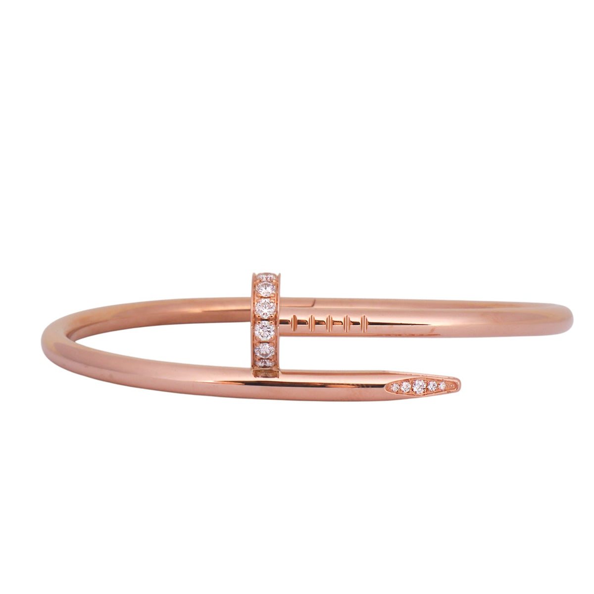 Cartier B6048517 Rose Gold Juste un Clou Diamond Bracelet