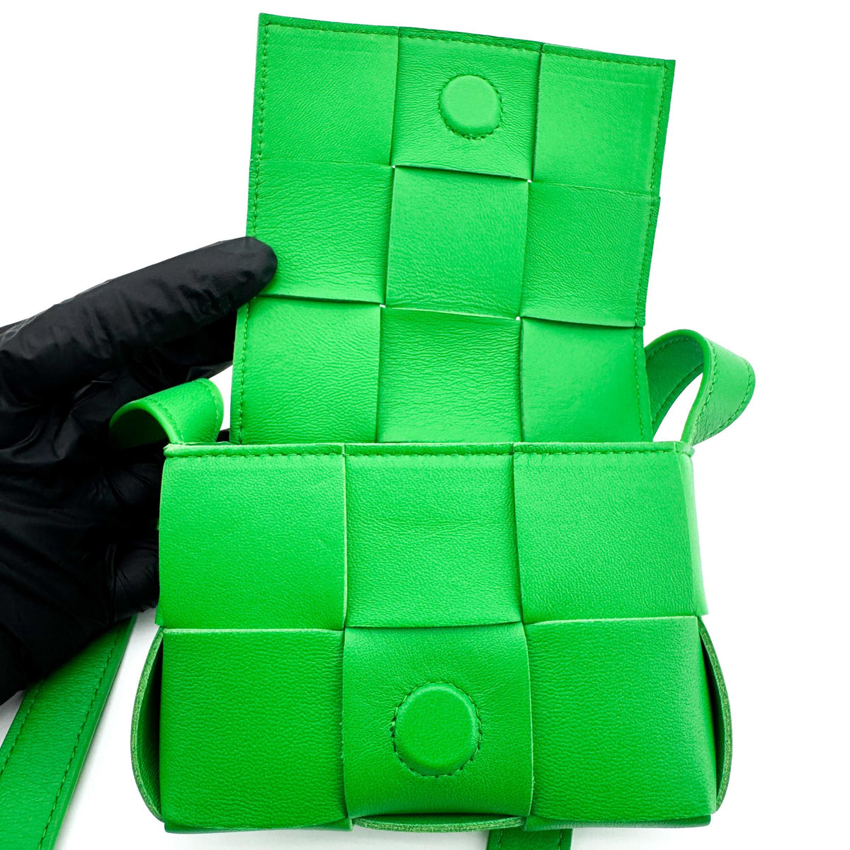 Bottega Veneta Candy Cassette Bag Parakeet Green