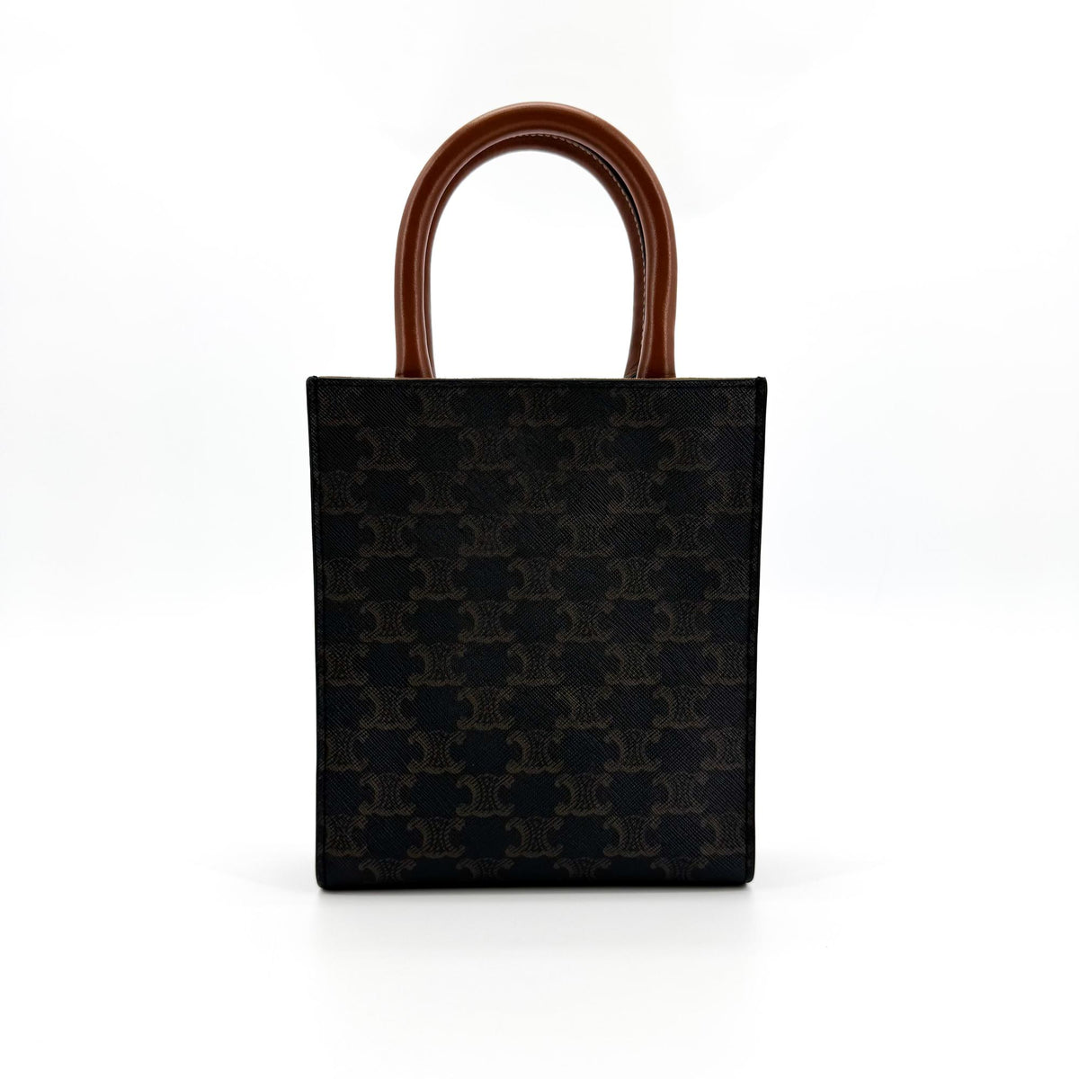 Celine Mini Vertical Cabas Triomphe Canvas Tan