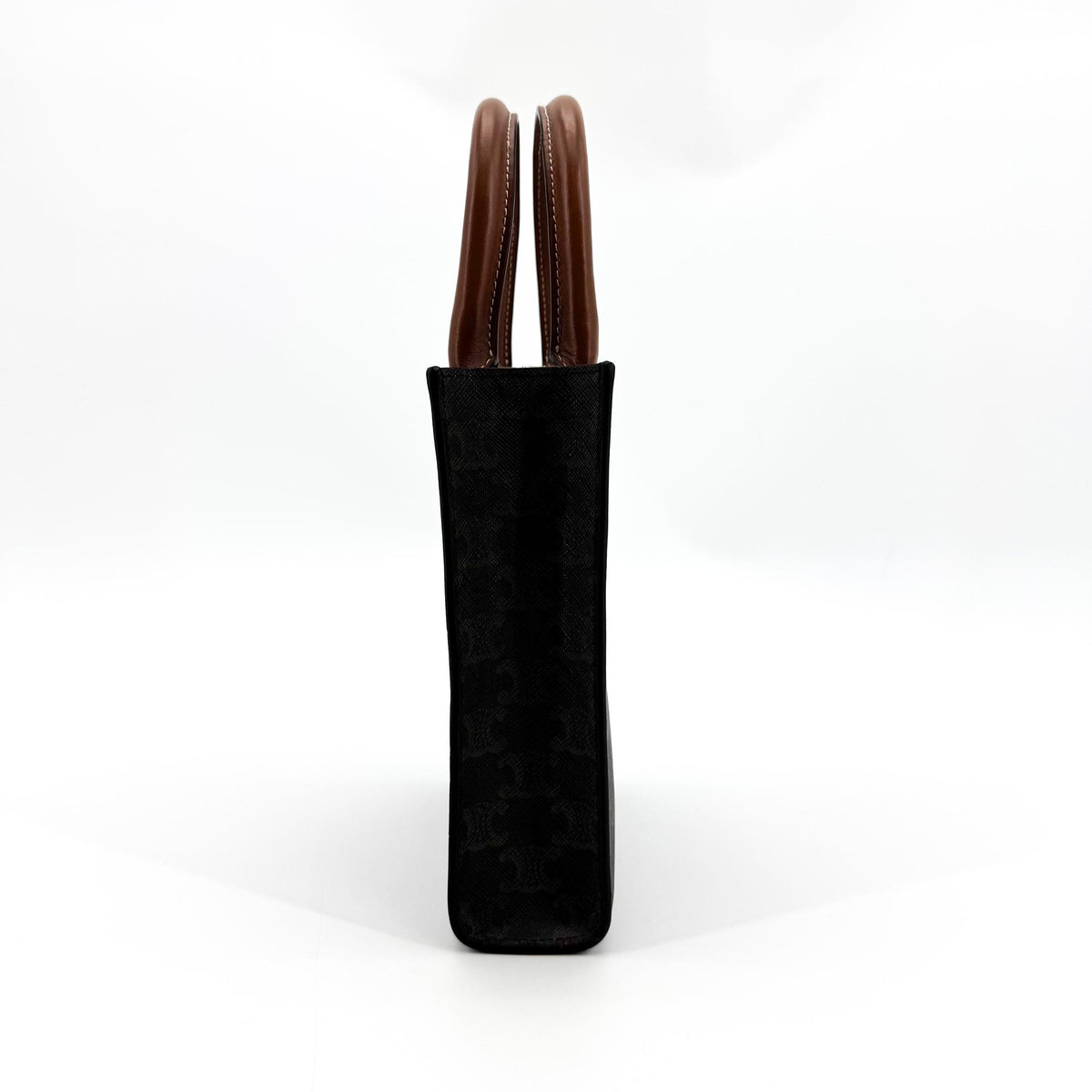 Celine Mini Vertical Cabas Triomphe Canvas Tan