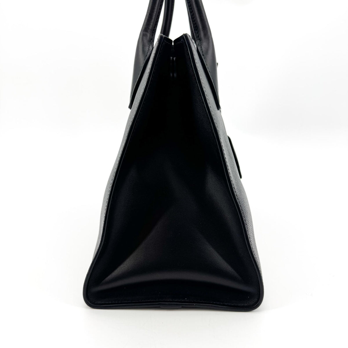 Prada Saffiano Monochrome Medium Tote Bag Black