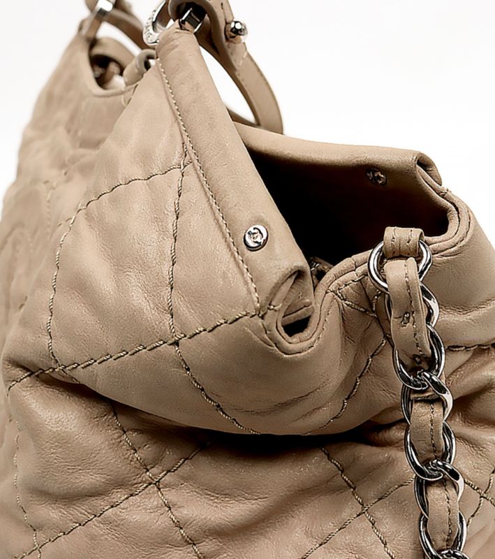 Chanel Beige Quilted Big CC 2WAY Bag