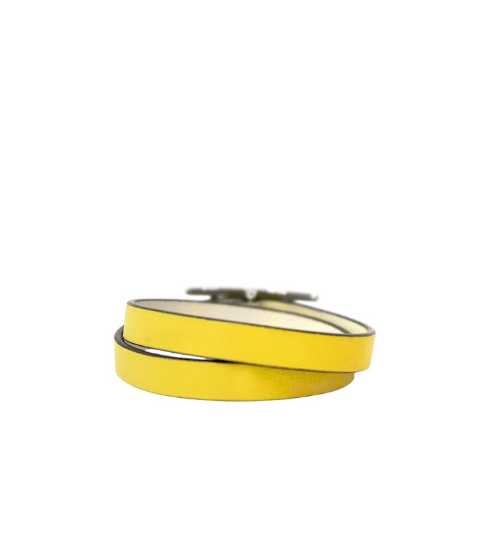 Hermès Yellow Bihafi Double Tour Bracelet