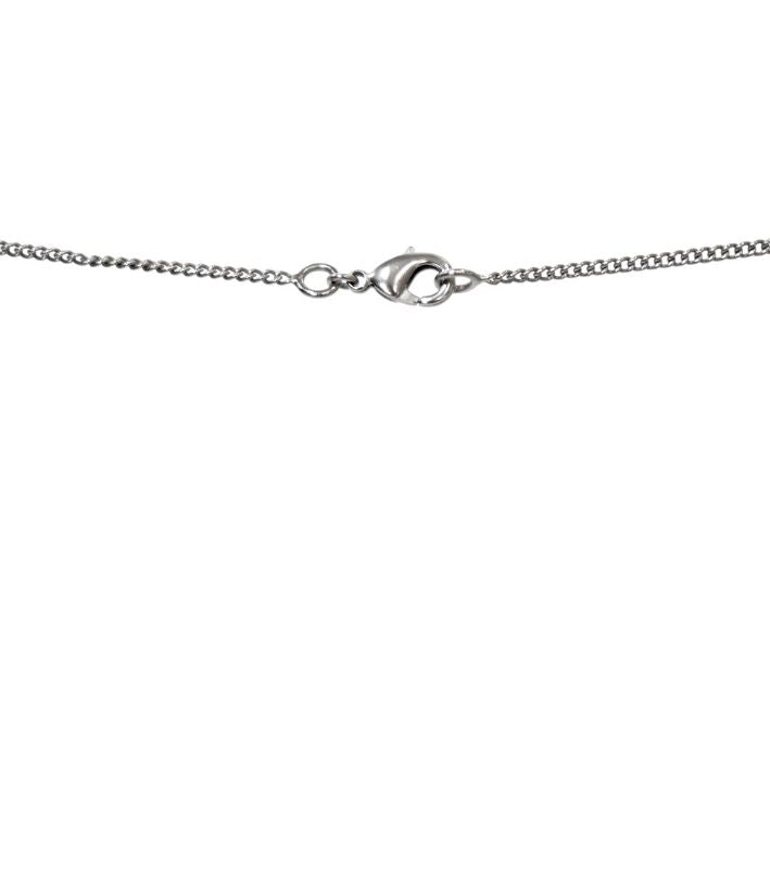 Chanel Cubic CC Silver Necklace