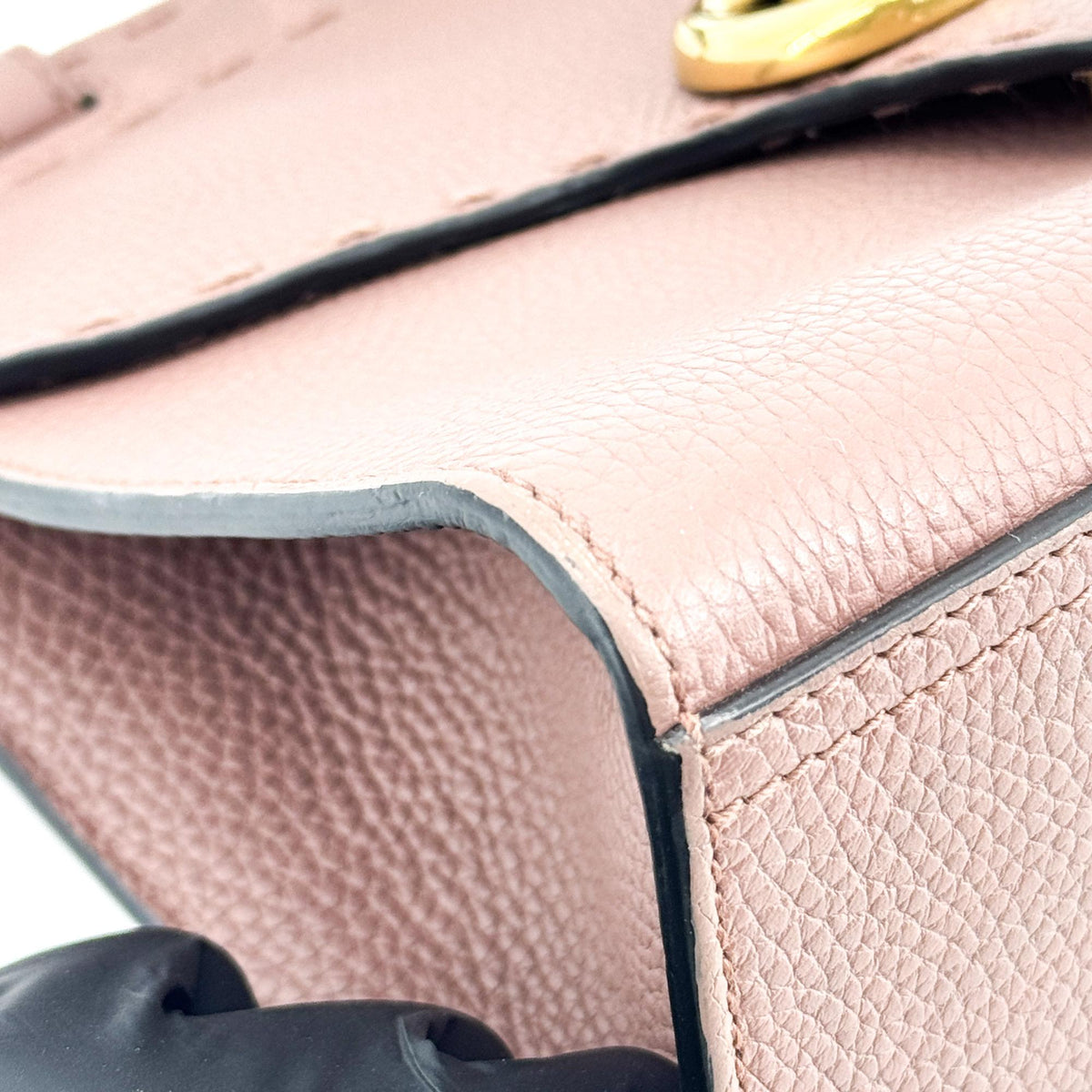 Gucci GG Marmont Mini Leather Top Handle Bag in Dash Pink