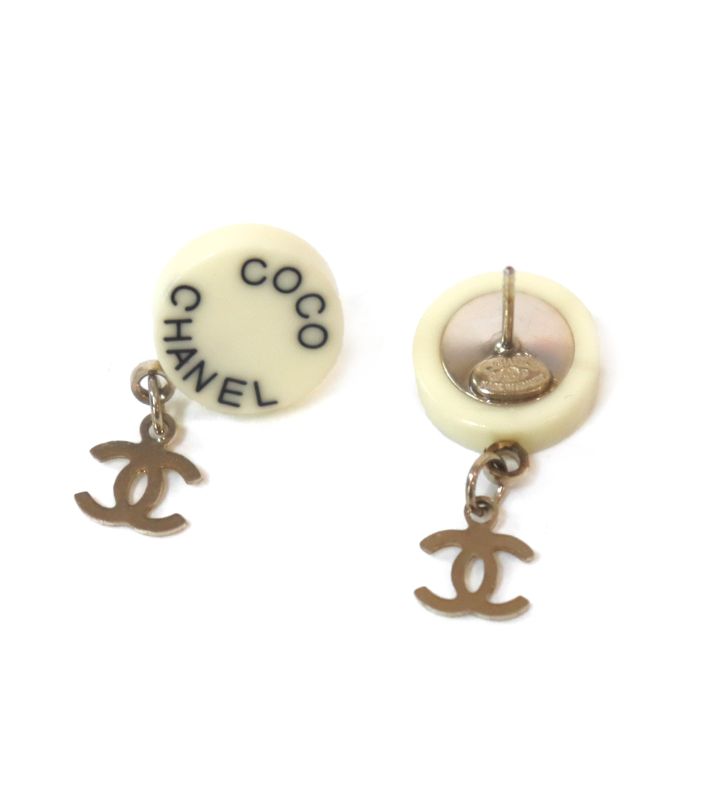 Chanel Round Coco Chanel CC Earrings