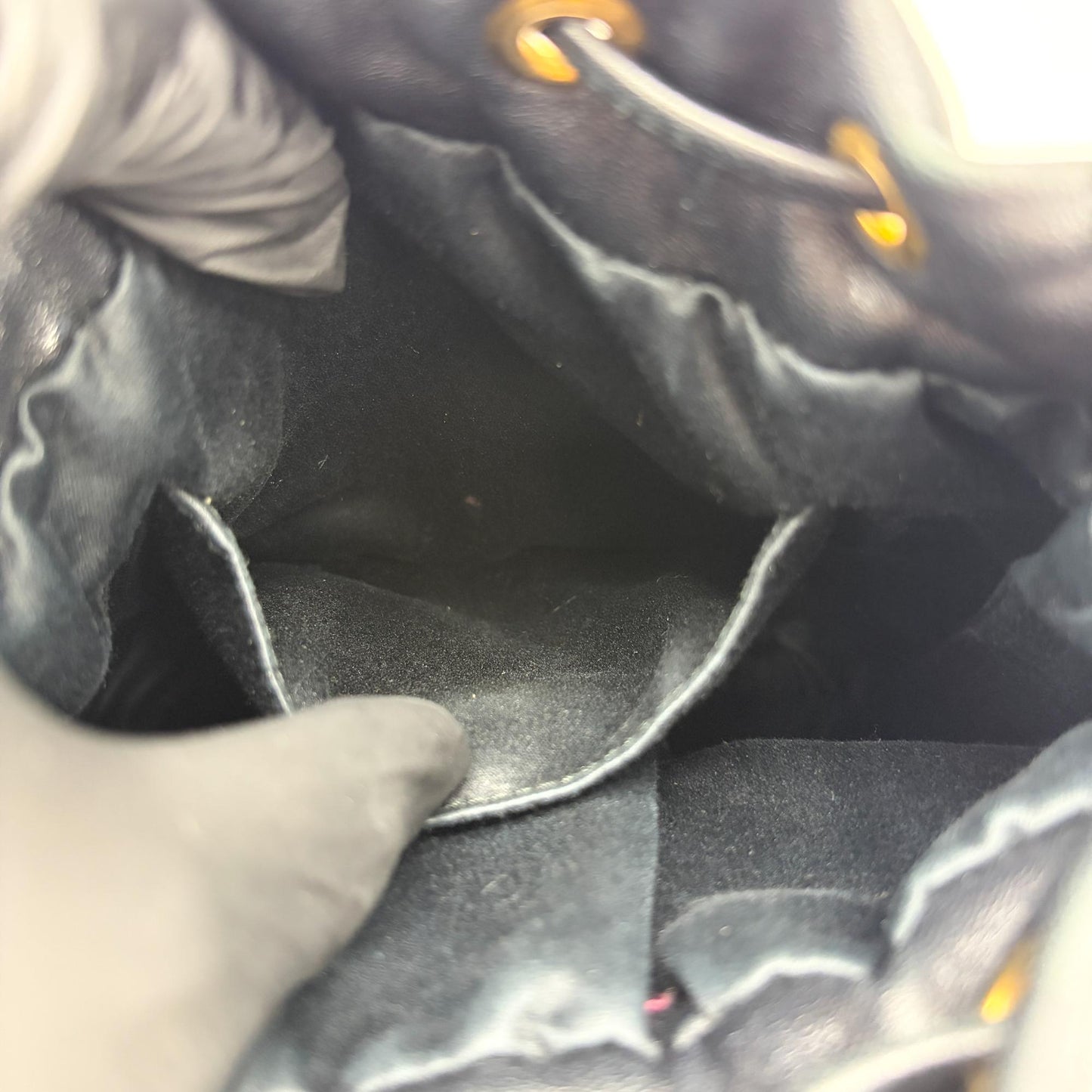 Miu Miu Matelassé Napa Leather Bucket Bag Black