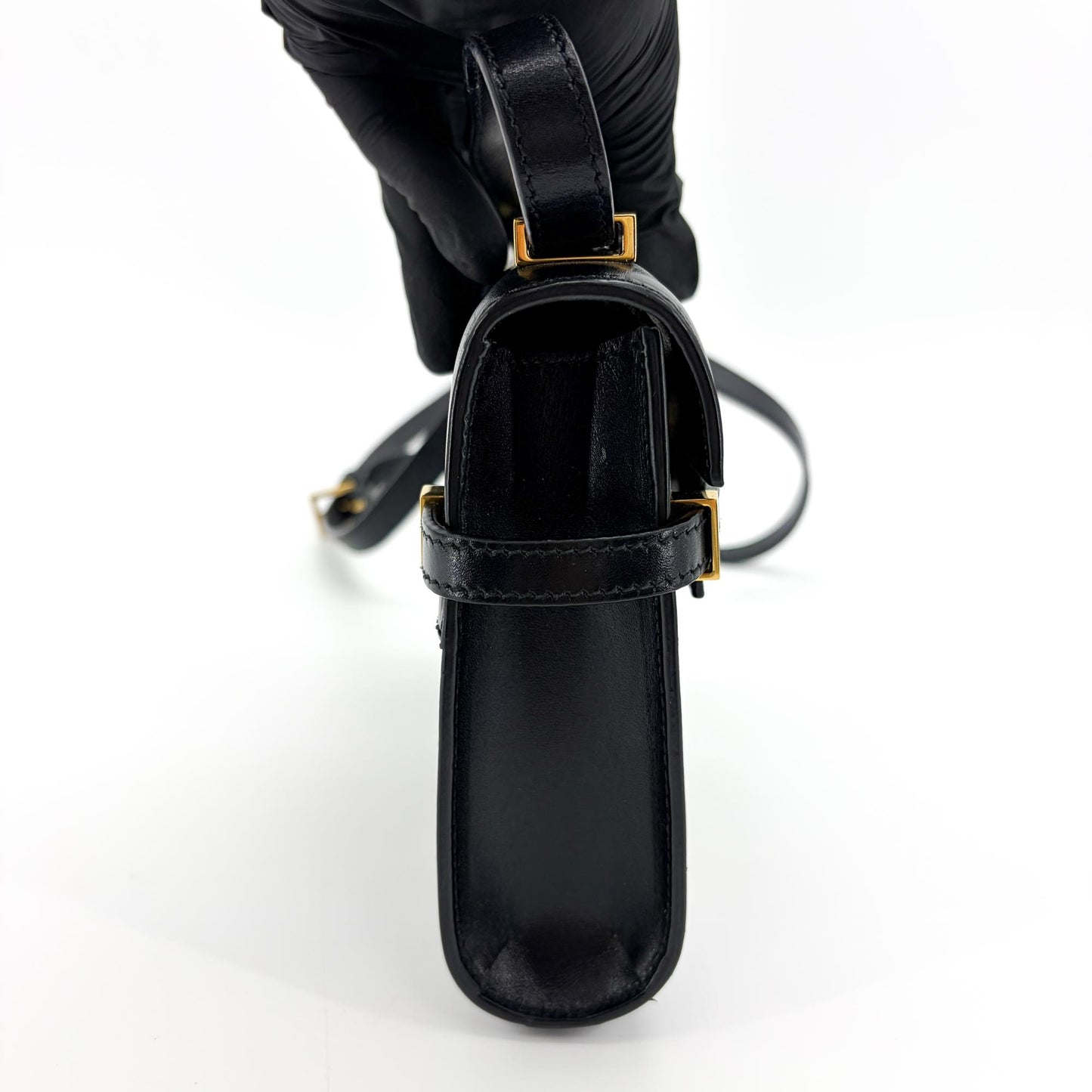 Saint Laurent Manhattan Shoulder Bag Black with Gold Hardware