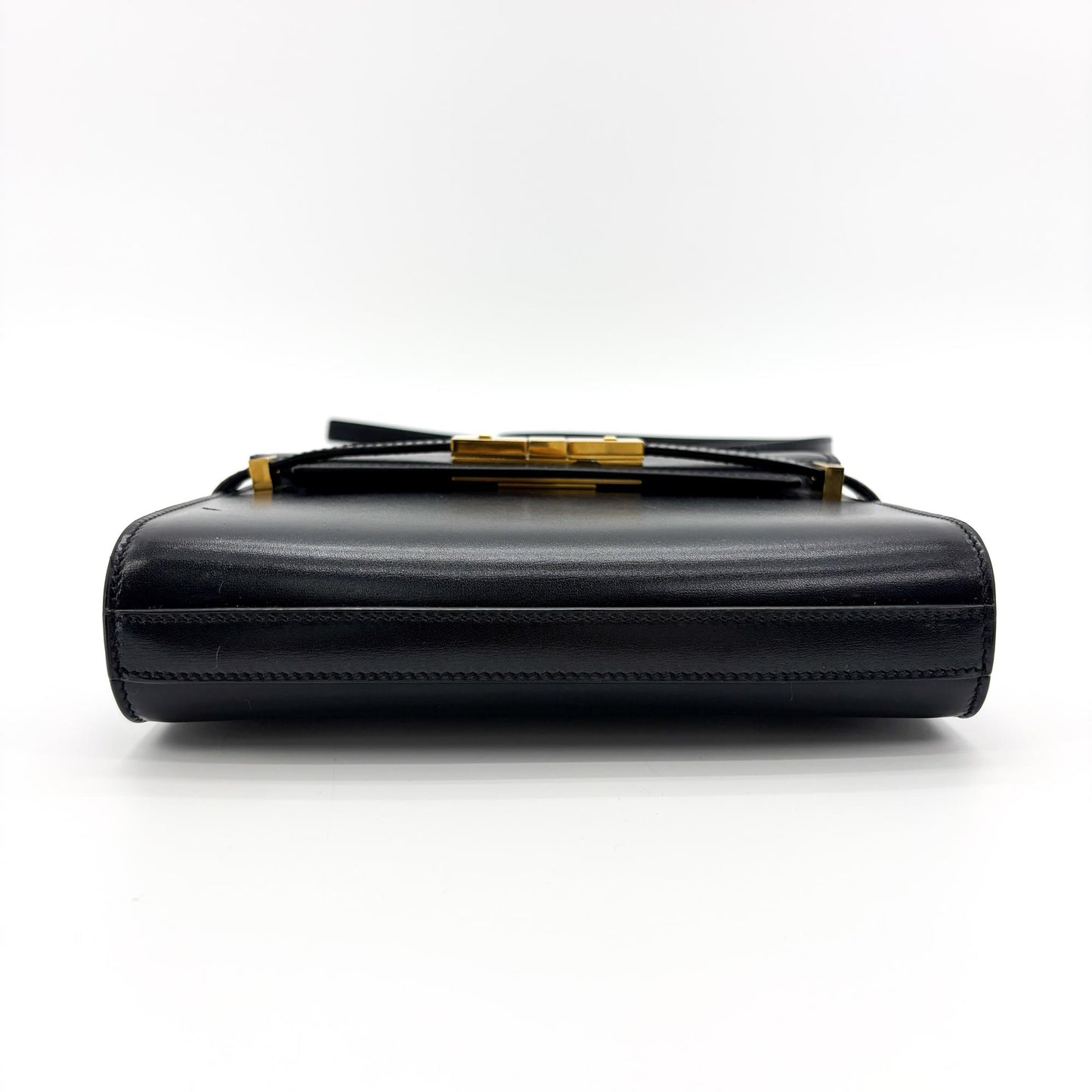 Saint Laurent Manhattan Shoulder Bag Black with Gold Hardware