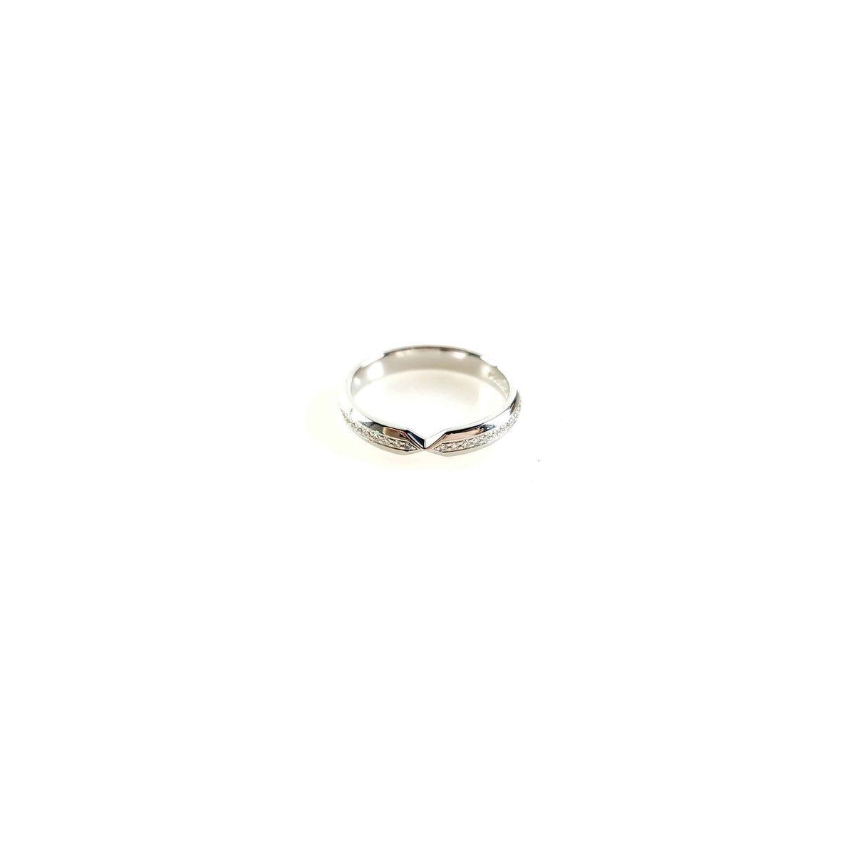 5.5 & Co. Platinum Nesting Narrow Diamond Ring