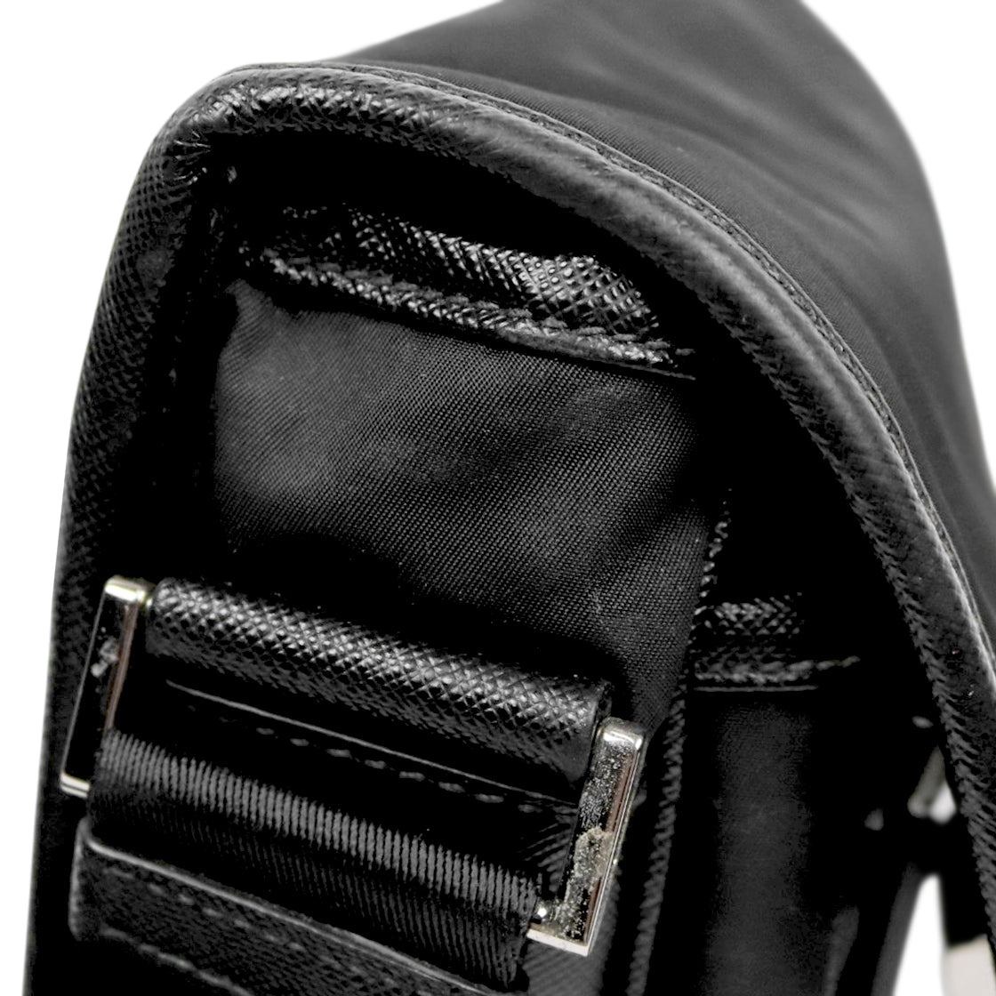 Prada Black Rynylon Messenger Crossbody Bag