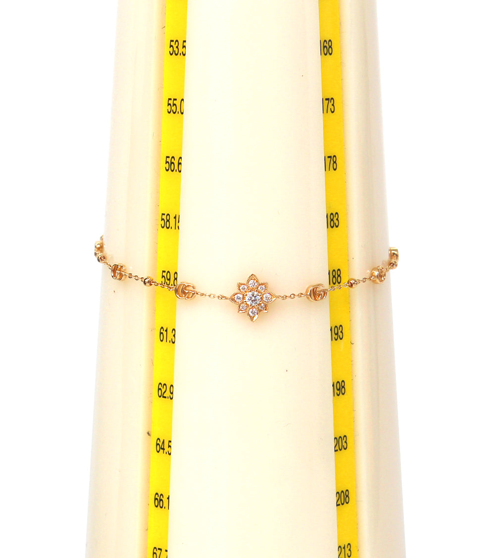 Gucci Rose Gold and Diamond Flora Bracelet
