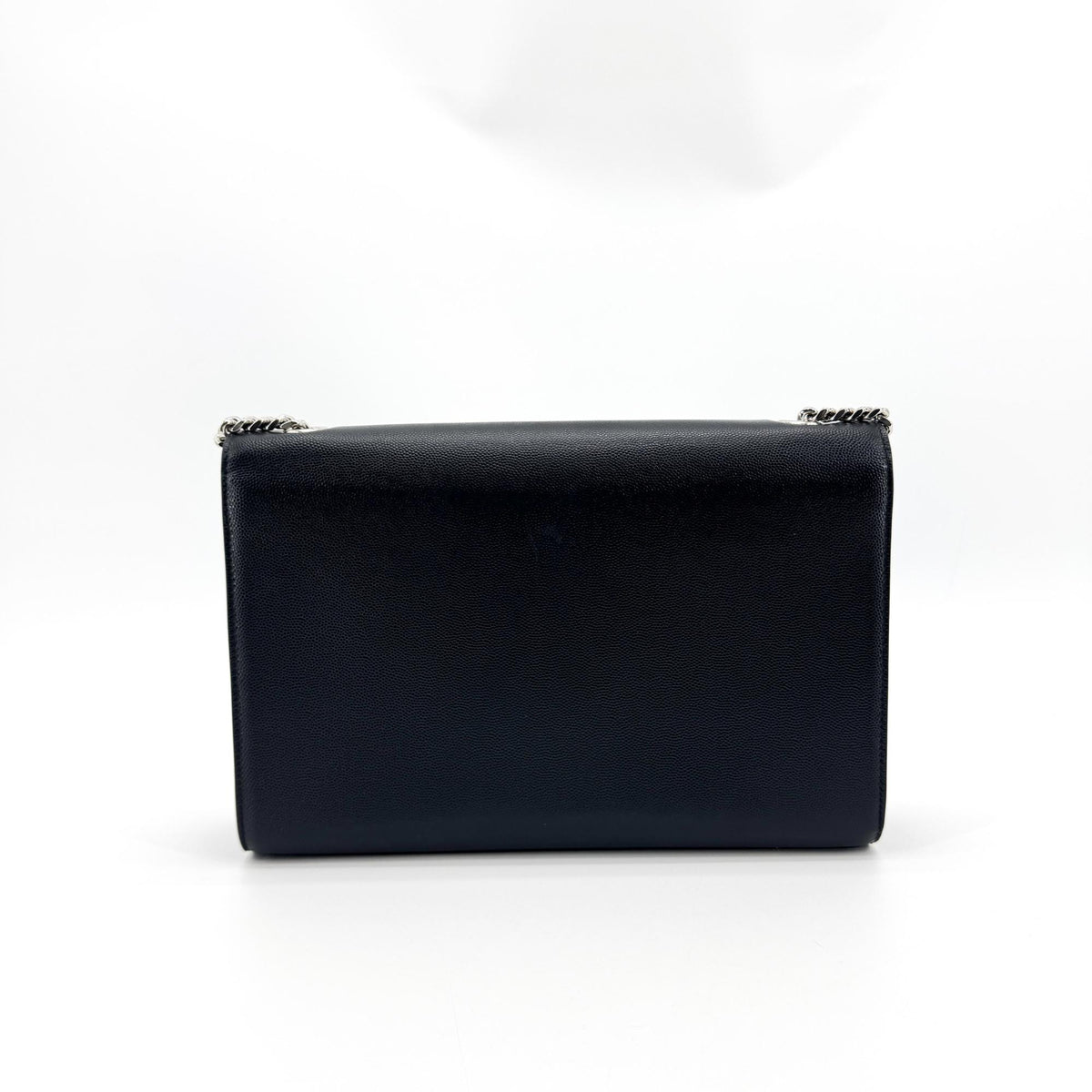 Saint Laurent Medium Sunset Crossbody Bag Black with Silver Hardware