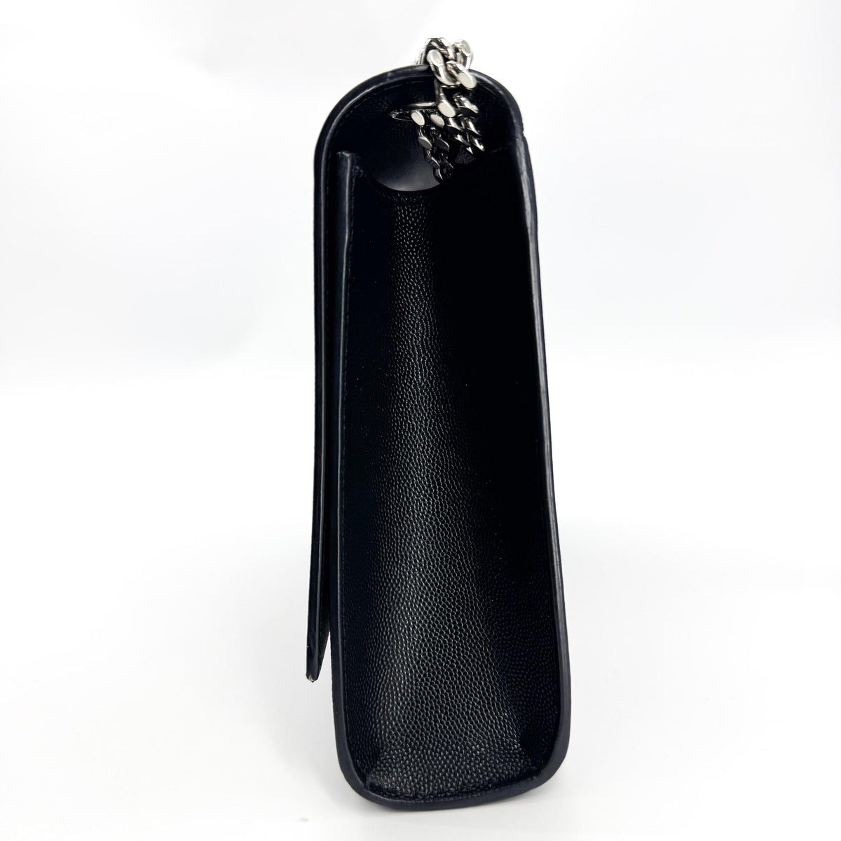 Saint Laurent Medium Sunset Crossbody Bag Black with Silver Hardware