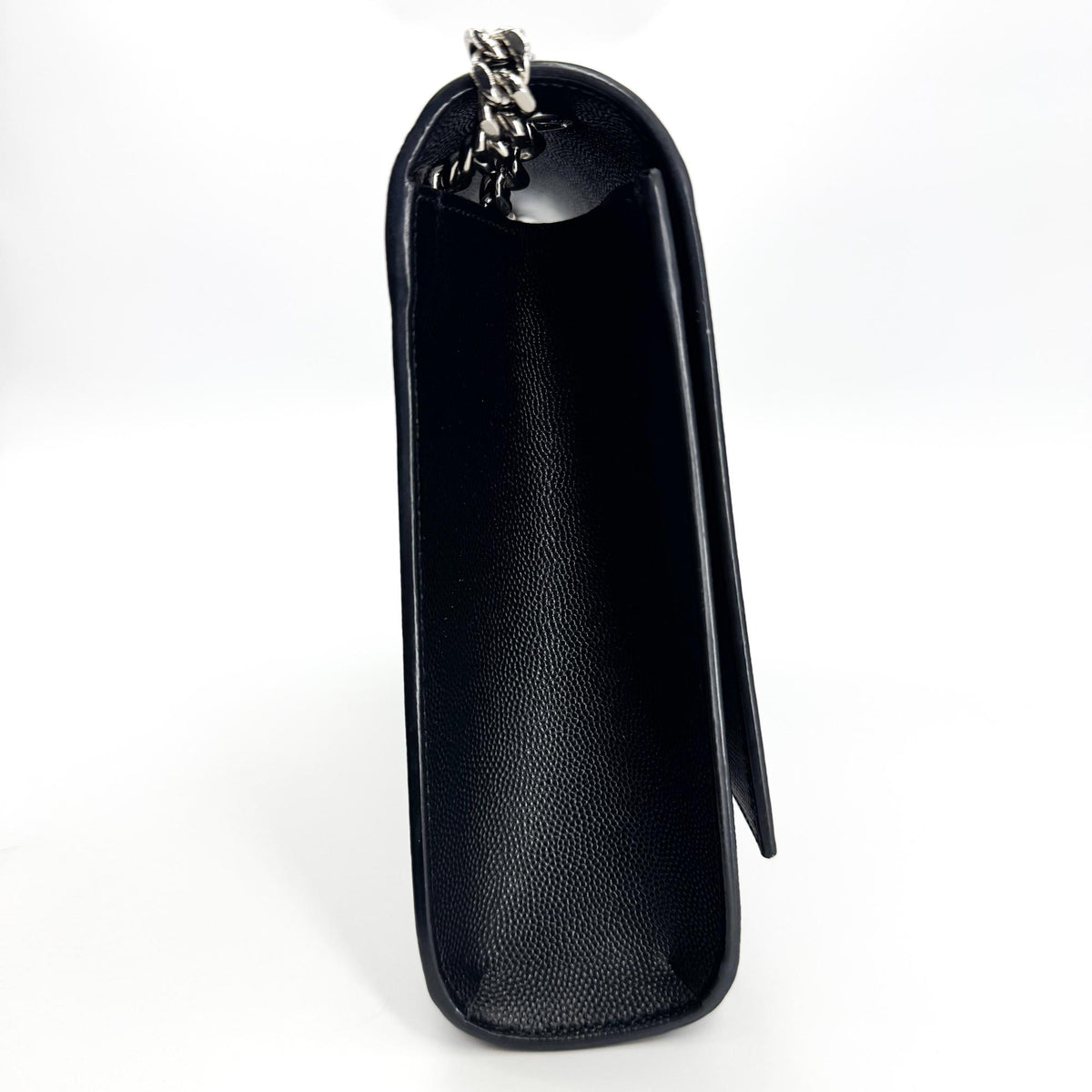 Saint Laurent Medium Sunset Crossbody Bag Black with Silver Hardware