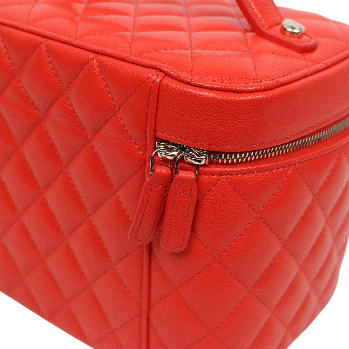 Chanel Red Caviar Cosmetic Vanity Bag