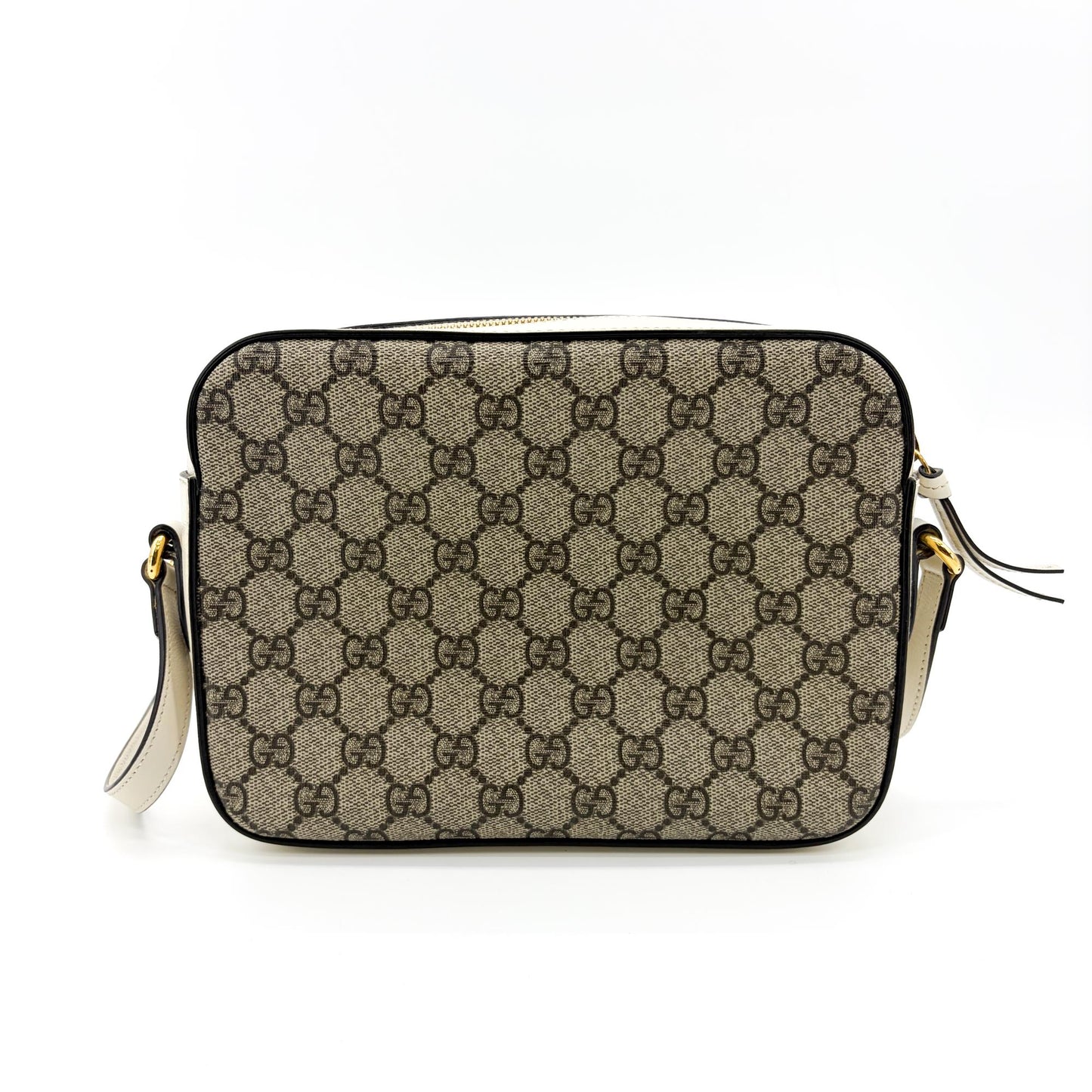 Gucci Horsebit 1955 Small Shoulder Bag White GG Supreme