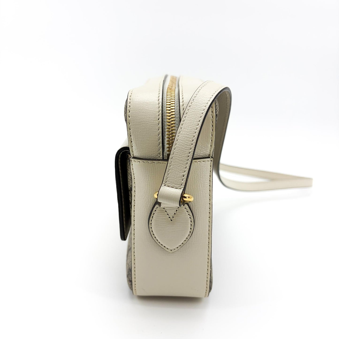 Gucci Horsebit 1955 Small Shoulder Bag White GG Supreme