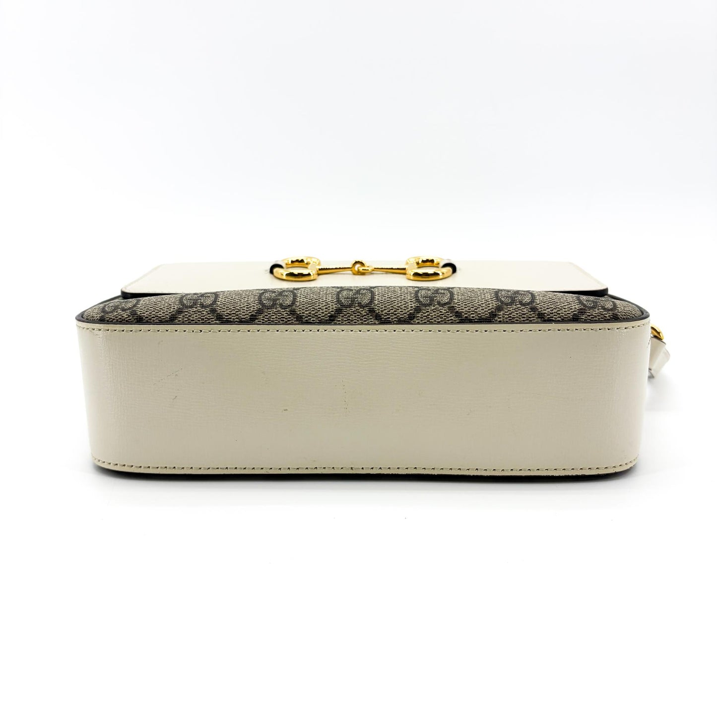 Gucci Horsebit 1955 Small Shoulder Bag White GG Supreme