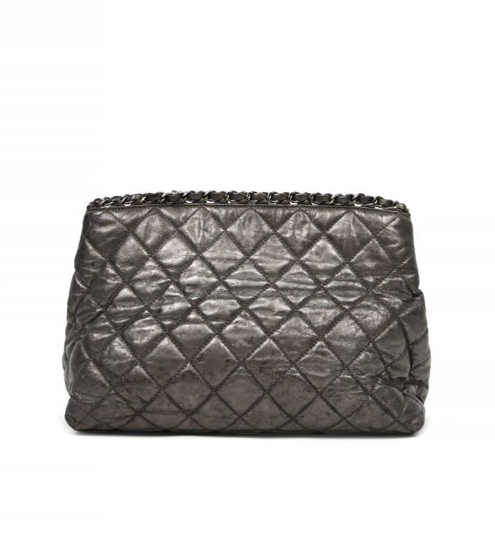 Chanel Metallic Silver Shoulder Bag
