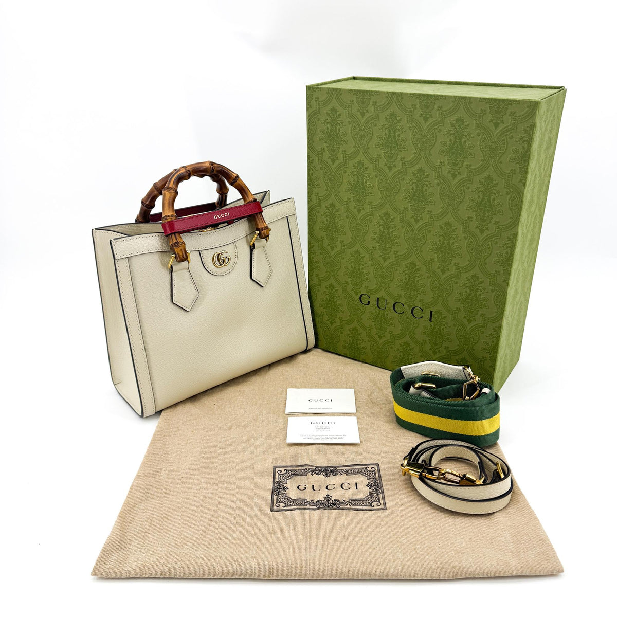 Gucci Diana Small Tote Bag White