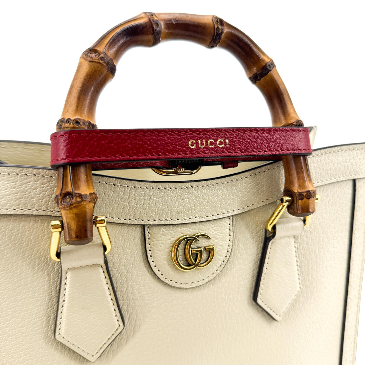 Gucci Diana Small Tote Bag White
