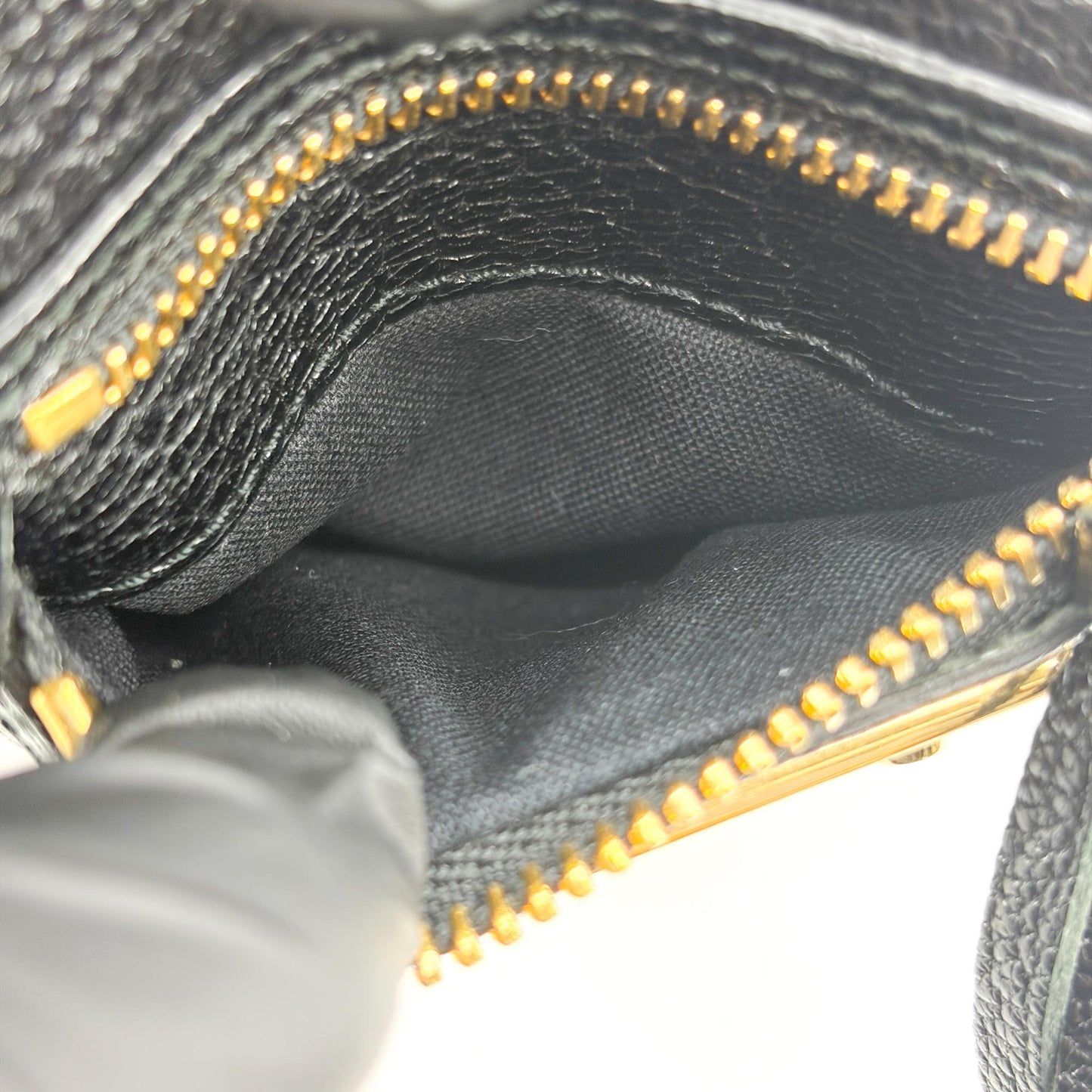 Balenciaga Classic Metallic Edge Reporter XS Black Gold Hardware