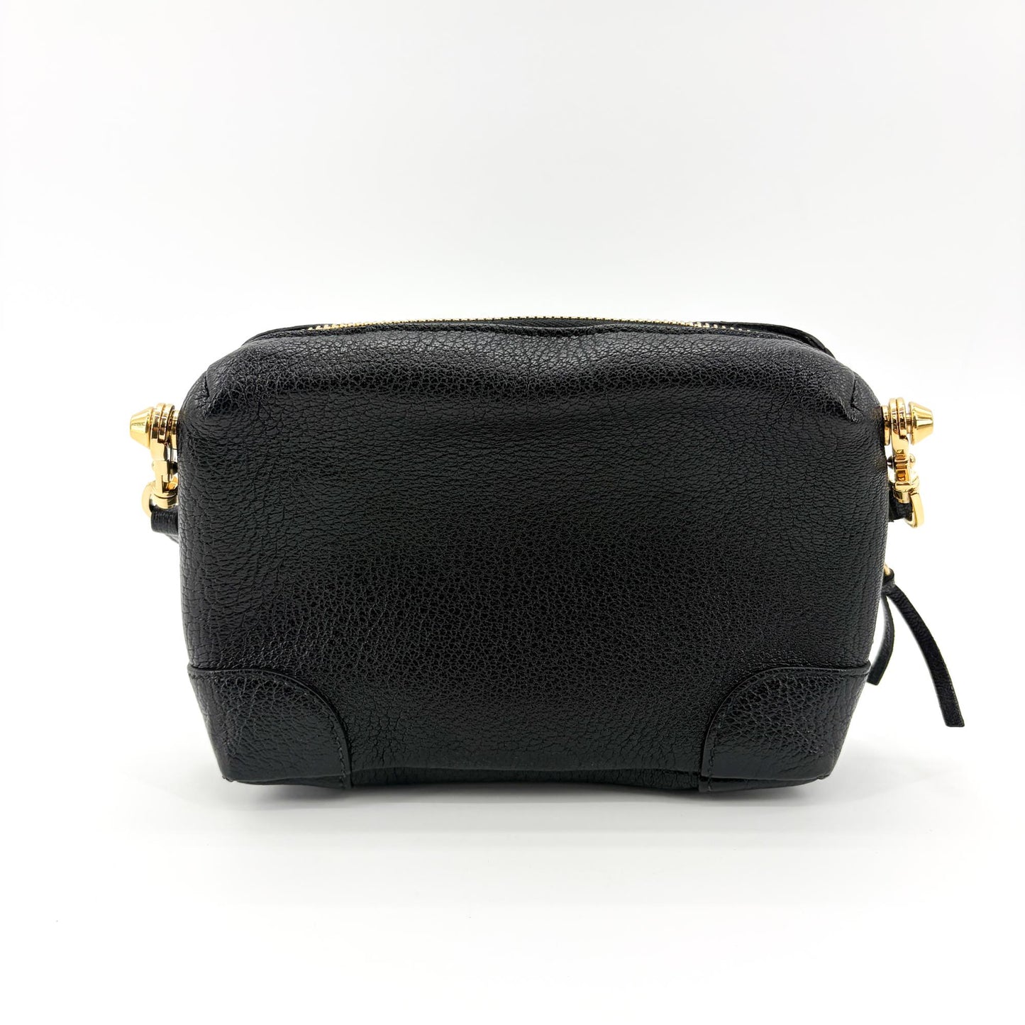 Balenciaga Classic Metallic Edge Reporter XS Black Gold Hardware