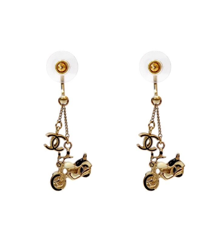 Chanel Bike Charm CC Earrings