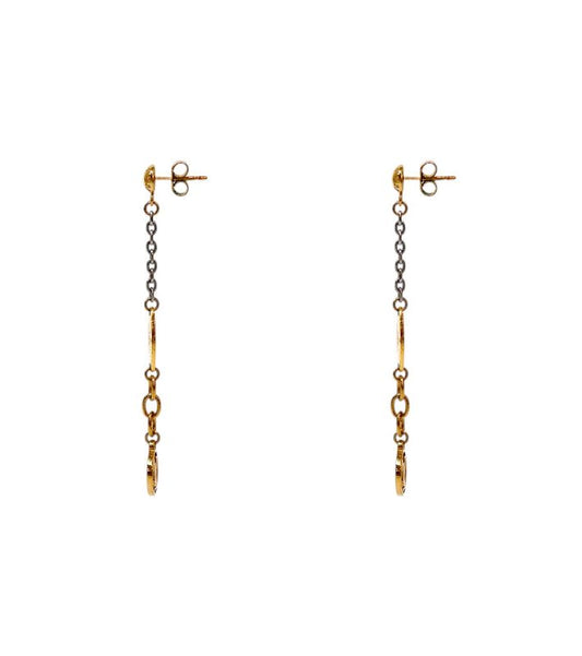 Louis Vuitton Logo Mania Gold Earrings