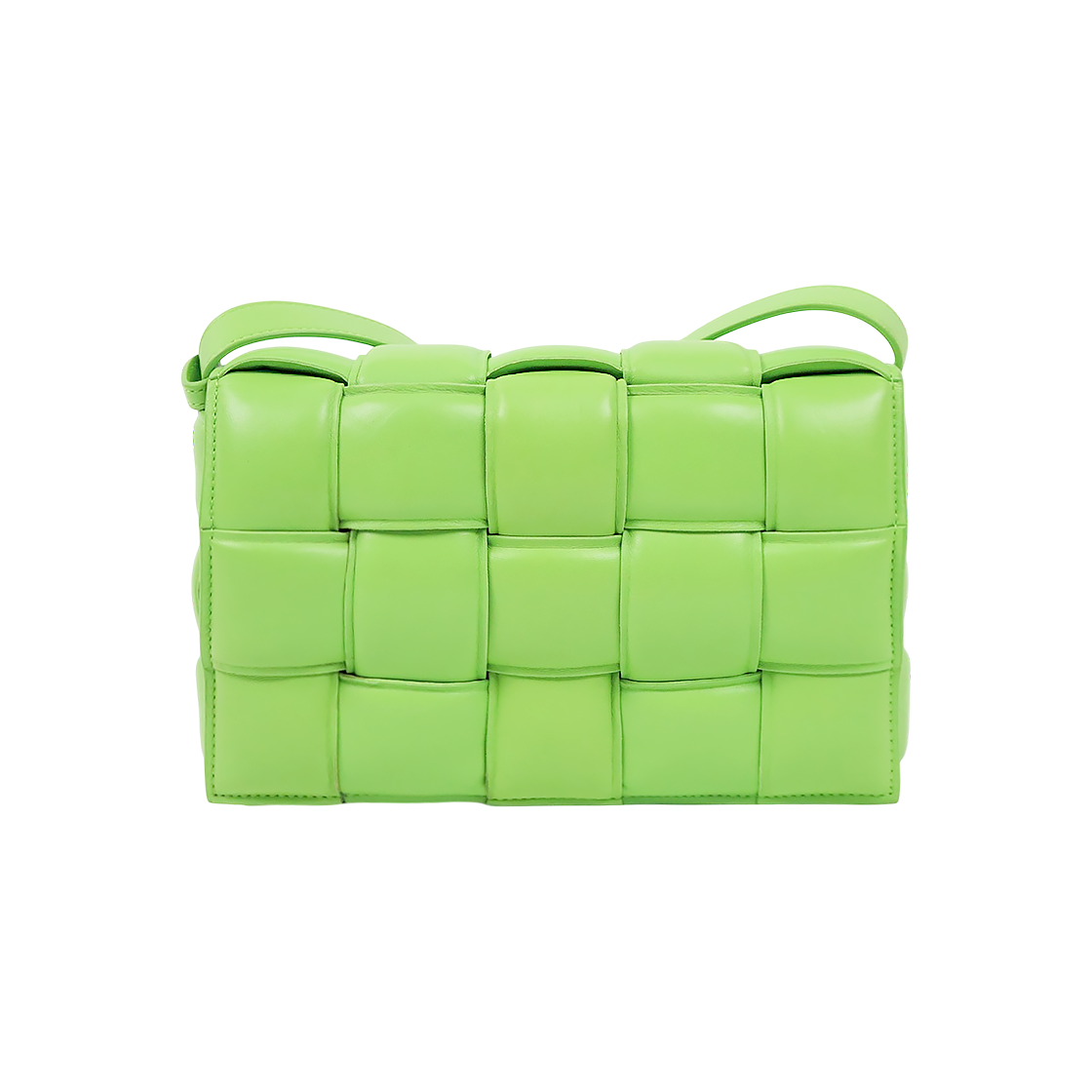 Bottega Veneta Green Leather Padded Cassette Bag