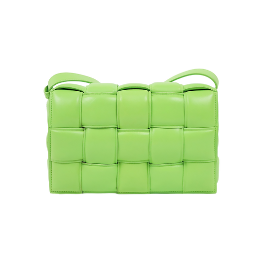 Bottega Veneta Green Leather Padded Cassette Bag